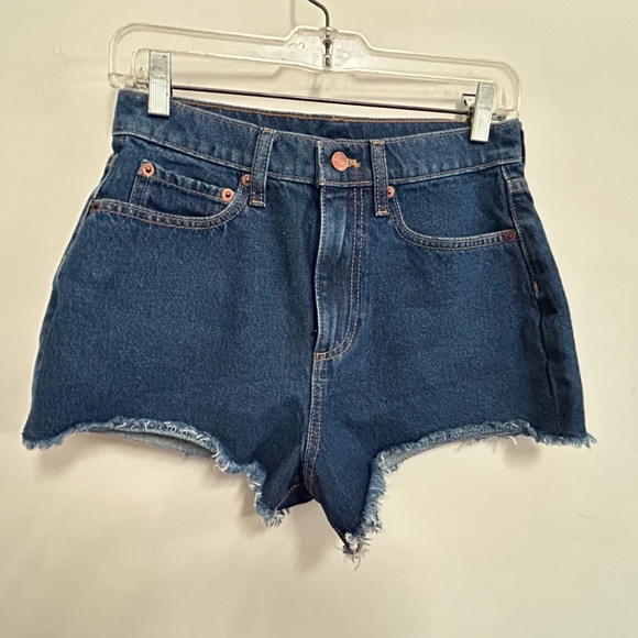 PINK High Waisted Cut off Shorts - Picture 4 of 6